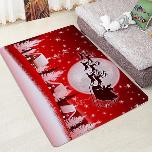 Quality Red Christmas Entryway Doormat Runners Rugs Kitchen Bathroom Anti-skip Mats