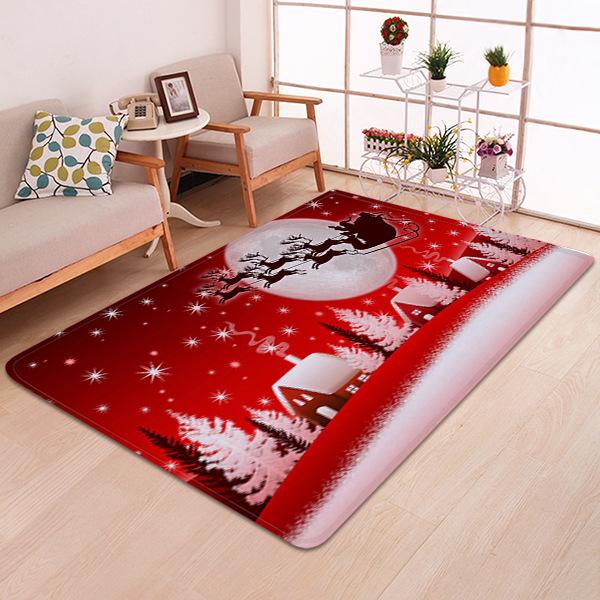 Quality Red Christmas Entryway Doormat Runners Rugs Kitchen Bathroom Anti-skip Mats