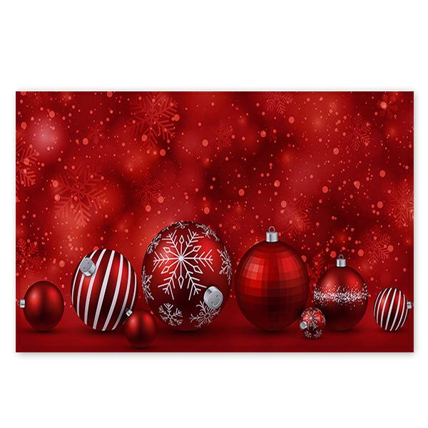 Red Christmas Small Bells Pattern Entryway Doormat Runners Rugs Kitchen Bathroom Anti-skip Mats