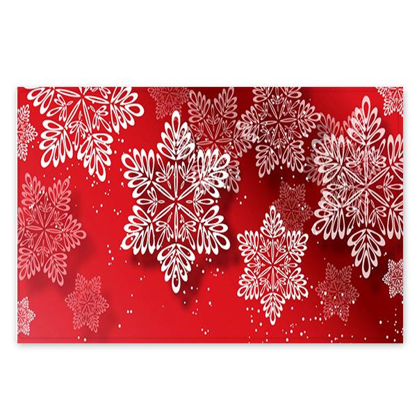 Christmas Snow Pattern Red Christmas Entryway Doormat Runners Rugs Kitchen Bathroom Anti-skip Mats