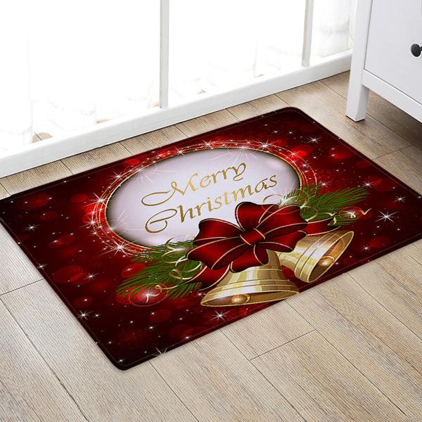 Christmas Crystal Ball Pattern Christmas Entryway Doormat Runners Rugs Kitchen Bathroom Anti-skip Mats