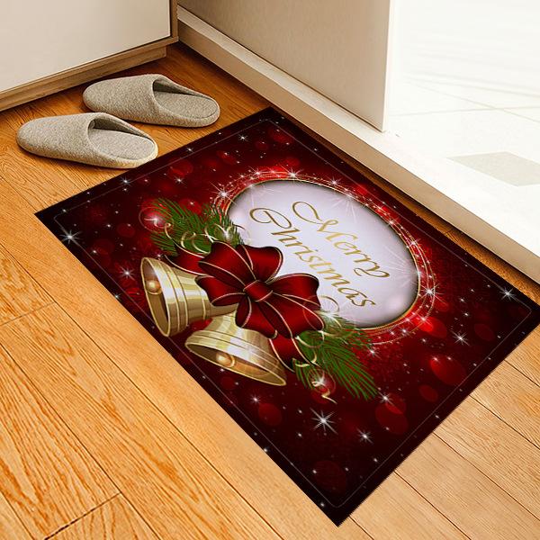 Christmas Crystal Ball Pattern Christmas Entryway Doormat Runners Rugs Kitchen Bathroom Anti-skip Mats