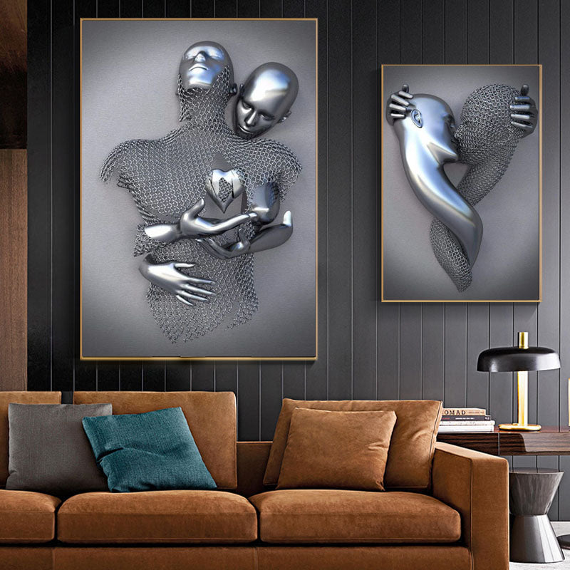 🔥50% OFF🔥Love Heart Gray-3D Art Wall