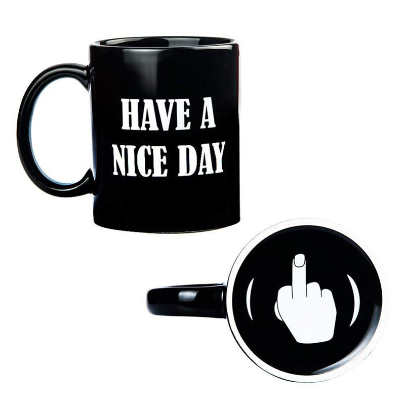 Creative Have a Nice Day Fuck Finger Coffee Mug