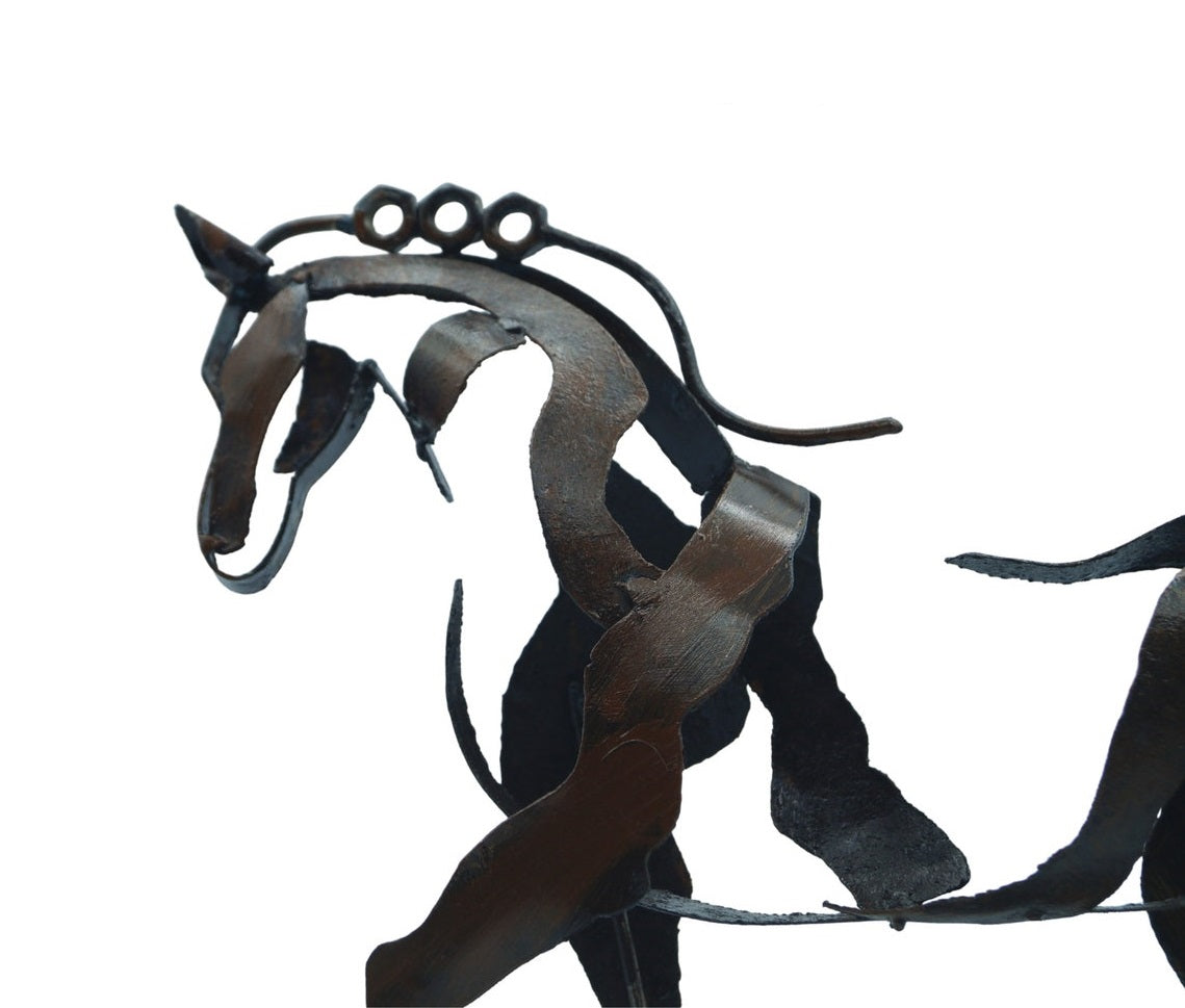 Handmade Metal Horse Sculpture - Closing Sale