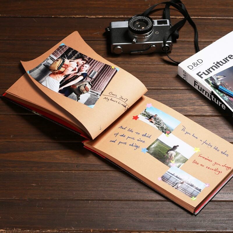 DIY Handmade Photo Album Decor Anniversary Wedding Feast Adventure Books 40 Page for Traveling Office Home School