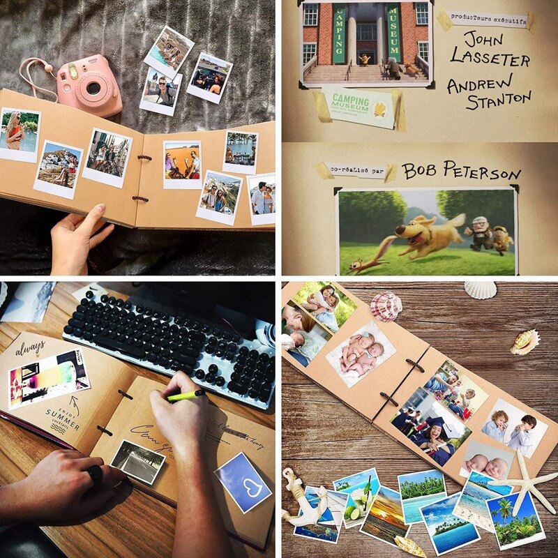 DIY Handmade Photo Album Decor Anniversary Wedding Feast Adventure Books 40 Page for Traveling Office Home School