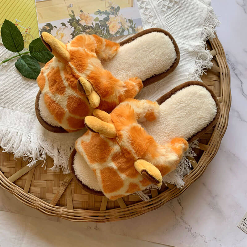 Christmas Cute Elk Slippers Winter Warm Slippers