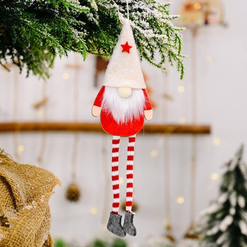 3 Pieces Christmas Forest Old Man Hanging Legs Doll Pendant Creative Christmas Tree Pendant