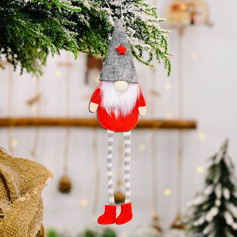 3 Pieces Christmas Forest Old Man Hanging Legs Doll Pendant Creative Christmas Tree Pendant