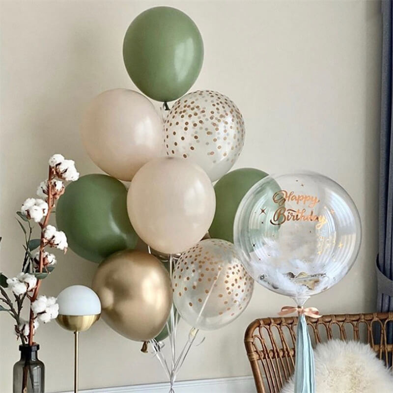 119 Pcs Olive Green Balloon Arch Garland Set for Birthday Wedding Baby Party Decorative Balloons