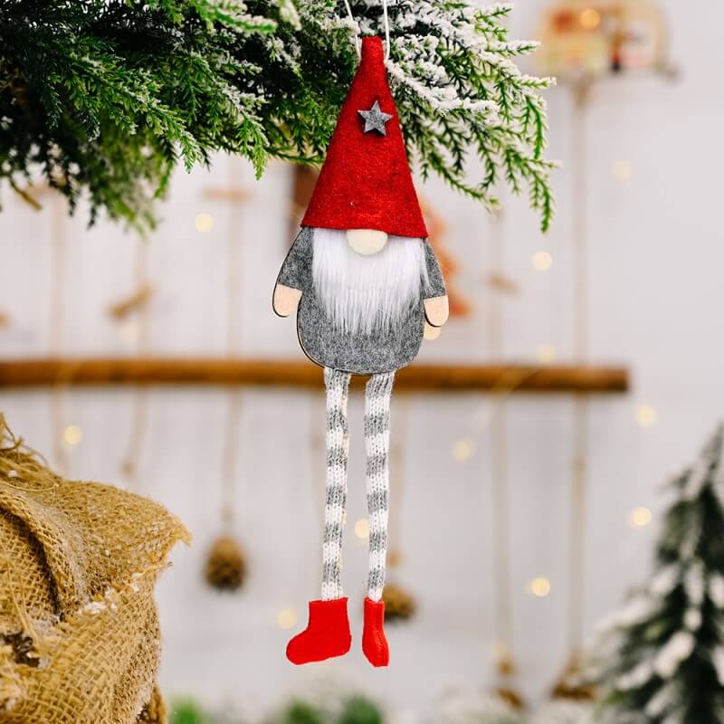 3 Pieces Christmas Forest Old Man Hanging Legs Doll Pendant Creative Christmas Tree Pendant