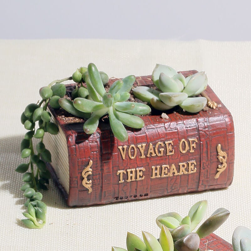 Resin Book Succulent Pots, Mini Pots For Plants, Succulent Planters, Book Planter