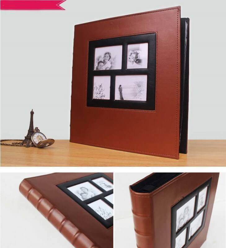 Photo Albums 6x4 400 Photos Slip in Leather Cover Extra Large Capacity for Family Wedding Anniversary Baby Vacation