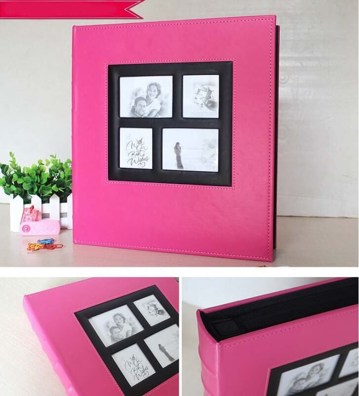 Photo Albums 6x4 400 Photos Slip in Leather Cover Extra Large Capacity for Family Wedding Anniversary Baby Vacation