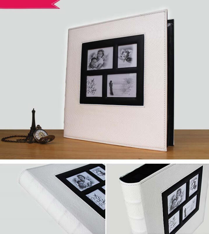 Photo Albums 6x4 400 Photos Slip in Leather Cover Extra Large Capacity for Family Wedding Anniversary Baby Vacation