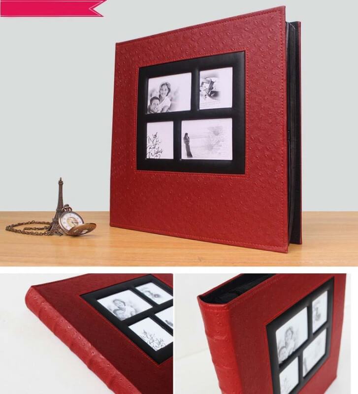 Photo Albums 6x4 400 Photos Slip in Leather Cover Extra Large Capacity for Family Wedding Anniversary Baby Vacation