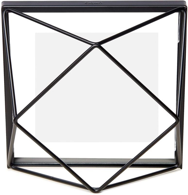 Black Diamond Shape Retro Glass Metal Photo Frame Artwork Picture Frame for Pothos, Plant Specimen Tabletop Display