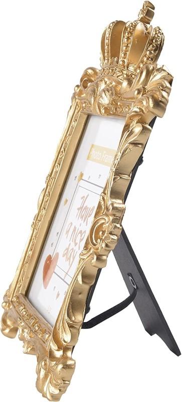 Luxurious Golden Crown Resin Photo Frame Home Decor Desktop Picture Frame