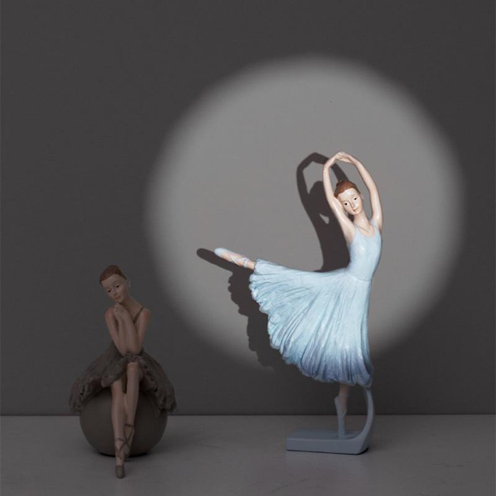 Resin Elegant Figurine Ballerina Ballet Dancer Desktop Ornament Statue