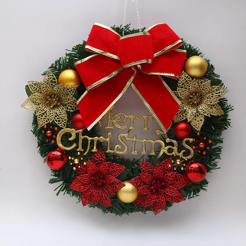 Artificial Christmas Wreath 12inch with Bow