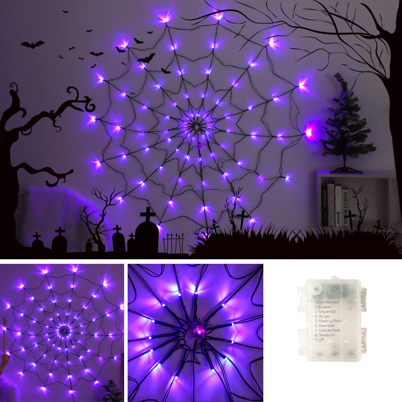 Halloween Spider Web Decorative String Lights