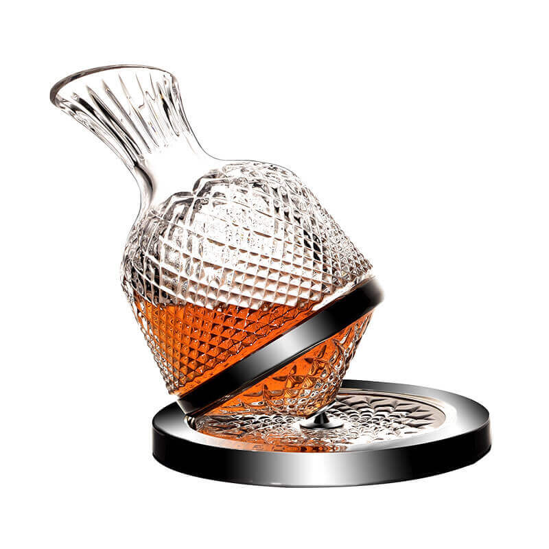 360° Rotatable Luxury Decanter Spinning Wine Carafes