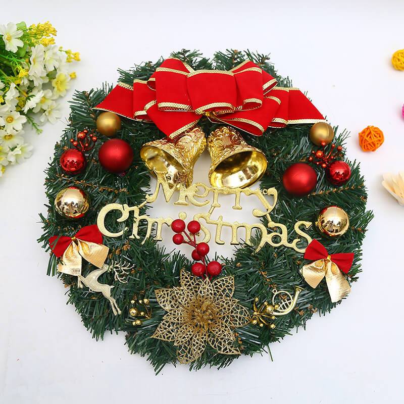 Artificial Christmas Wreath 12inch with Bow