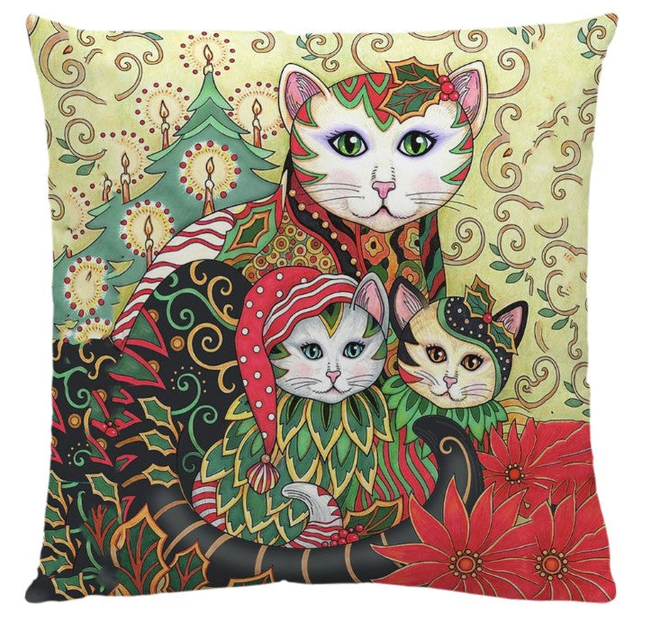 Kleo Cats by Marjorie Sarnat Cushion Covers - Closing Sale