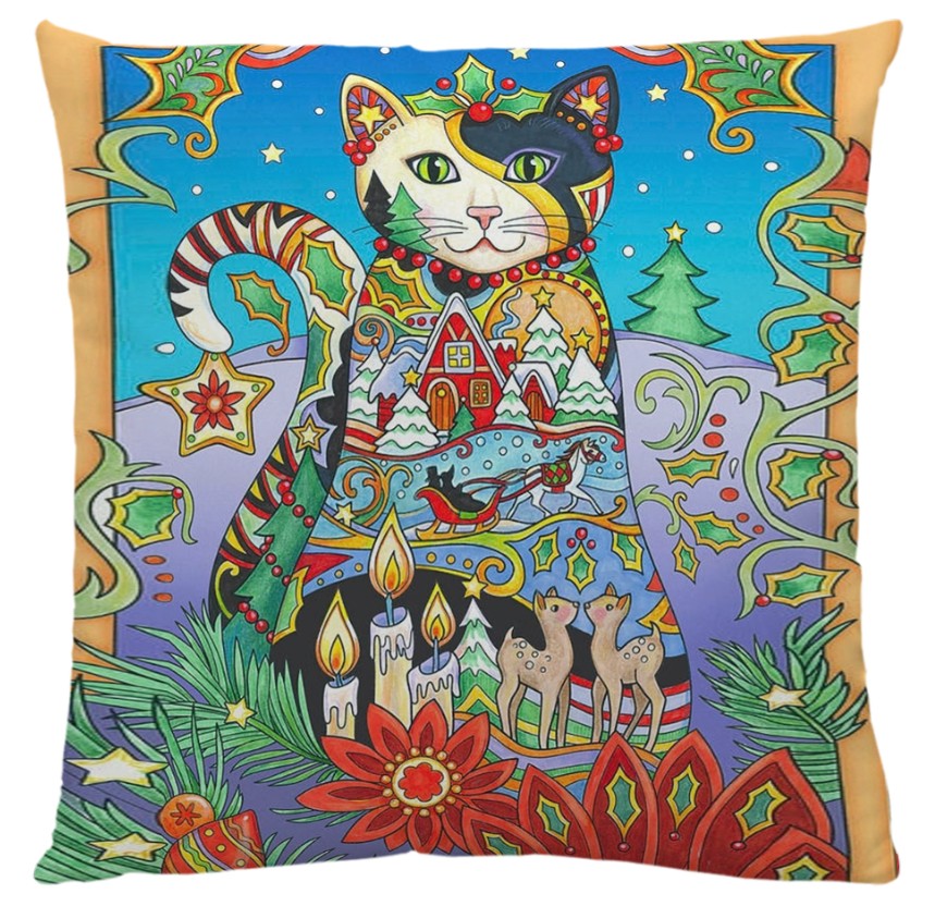Kleo Cats by Marjorie Sarnat Cushion Covers - Closing Sale