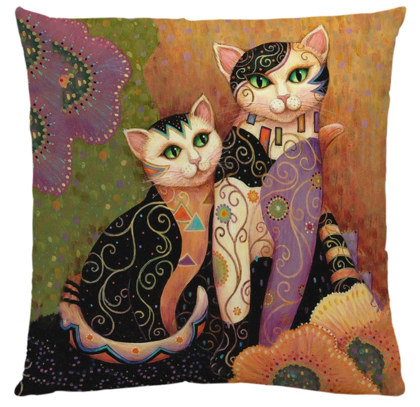 Kleo Cats by Marjorie Sarnat Cushion Covers - Closing Sale