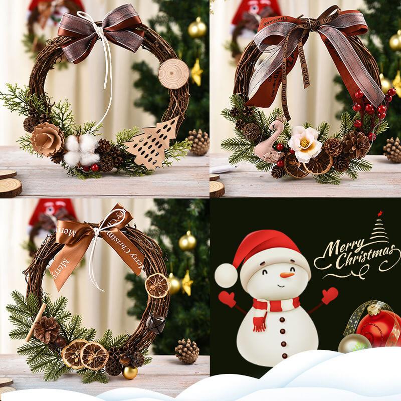 Creative Christmas Rattan Wreath Door/Wall Decor