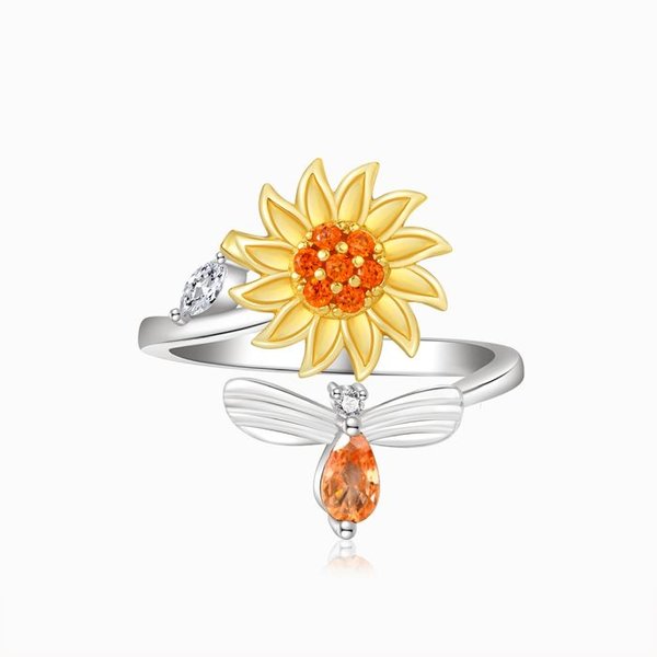 🔥Promotion 50% OFF🎁💕To My Daughter 👧 Sunflower Fidget Ring💕