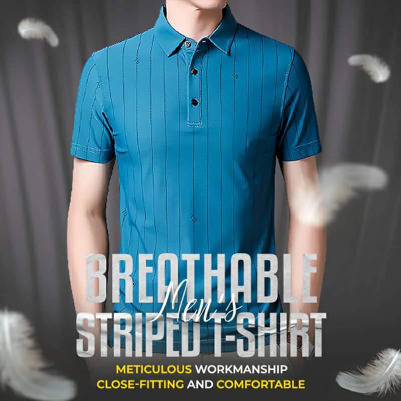 Men's Breathable Striped T-shirt