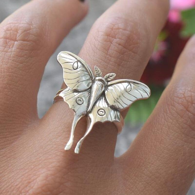 Vintage Silver Butterfly Ring