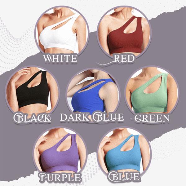 One Shoulder Wireless Sports Bra