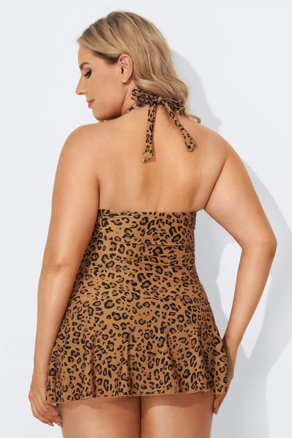 Sweetheart Tummy Control Leopard Classic Swimdress