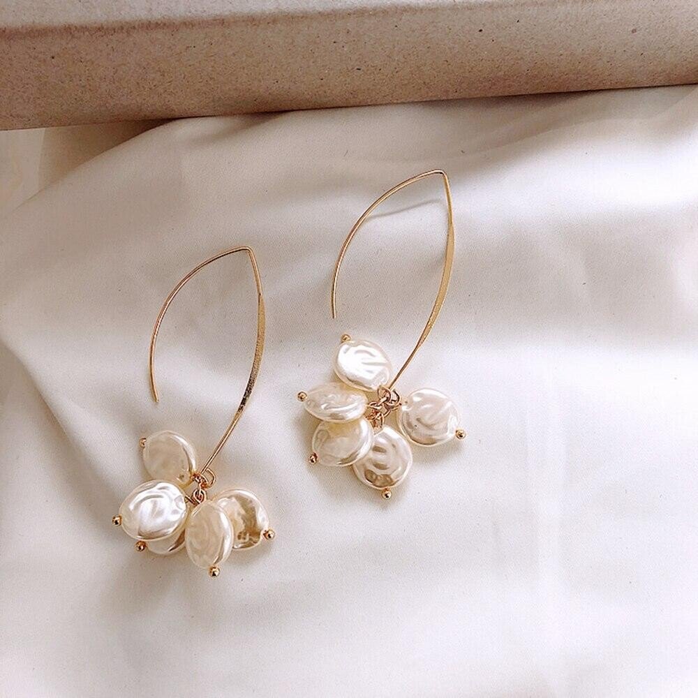 Elegant Pearl & Crystal Earrings