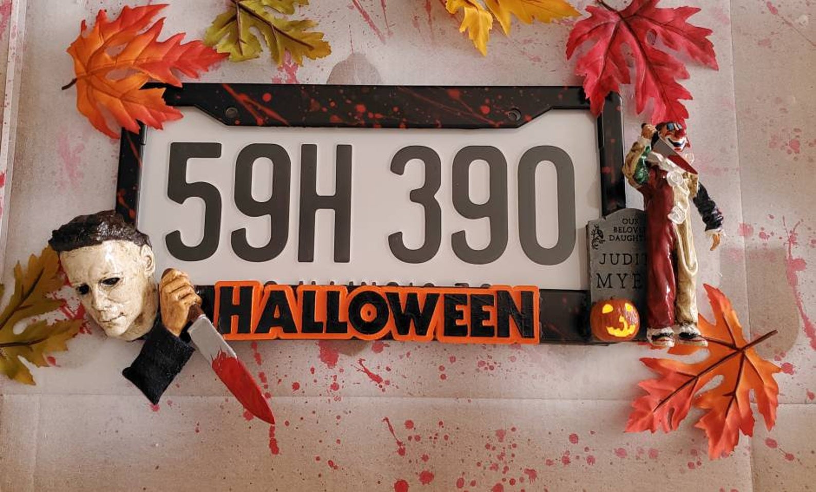 Halloween Michael Myers License Plate Frame