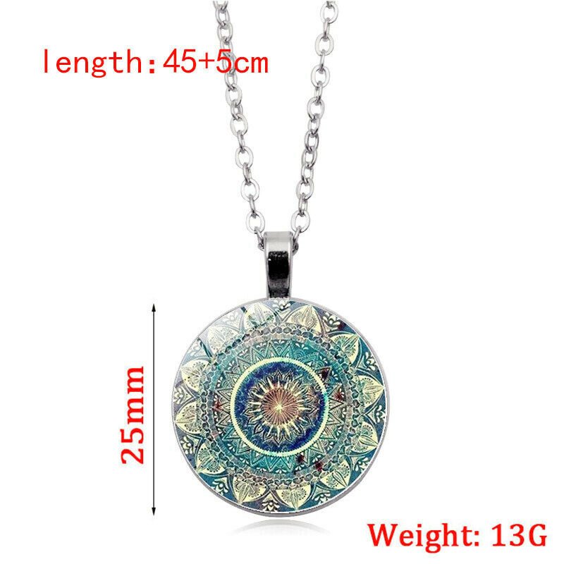 Time Gem Cabochon Pendant Jewelry Set