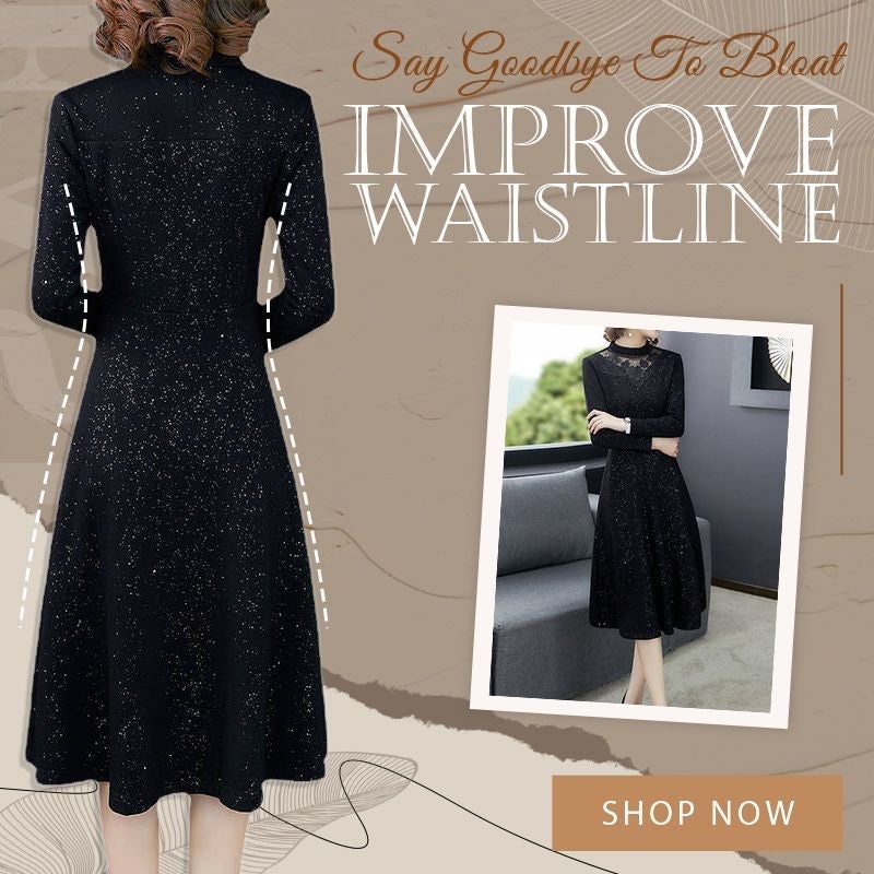 Lace Embroidered Velvet Dress