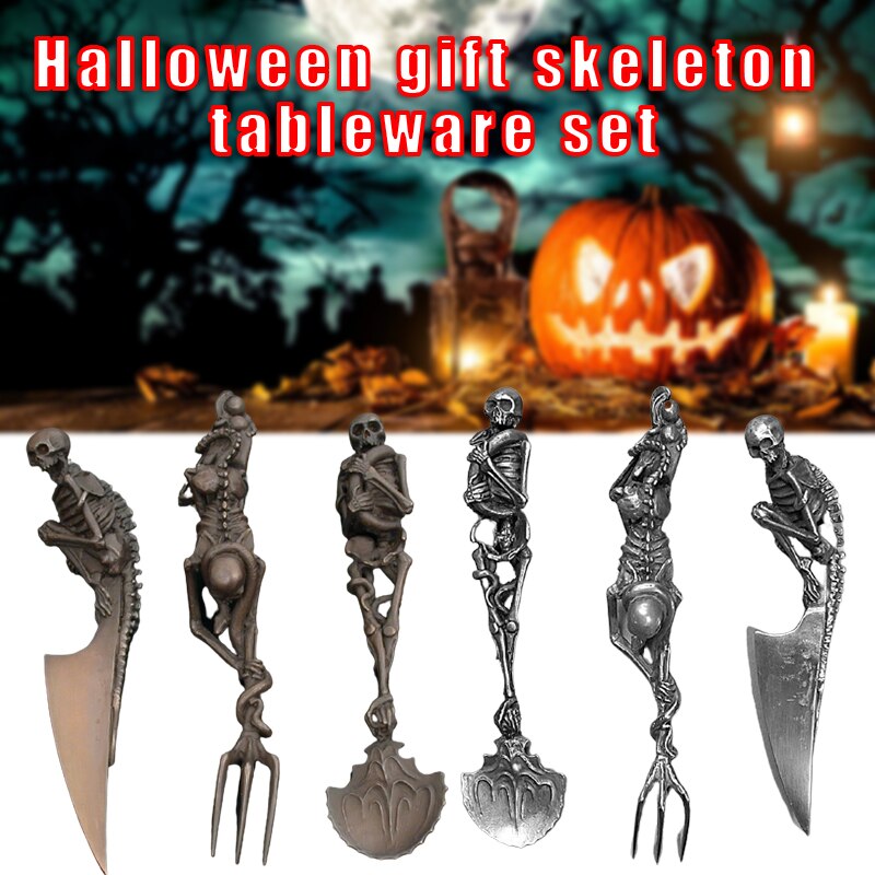 Hot Sale🔥Halloween Gift Skeletal Cutlery Sets