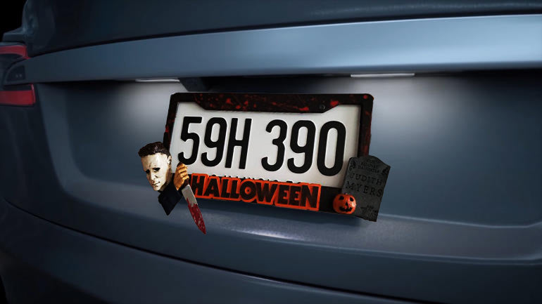 Halloween Michael Myers License Plate Frame