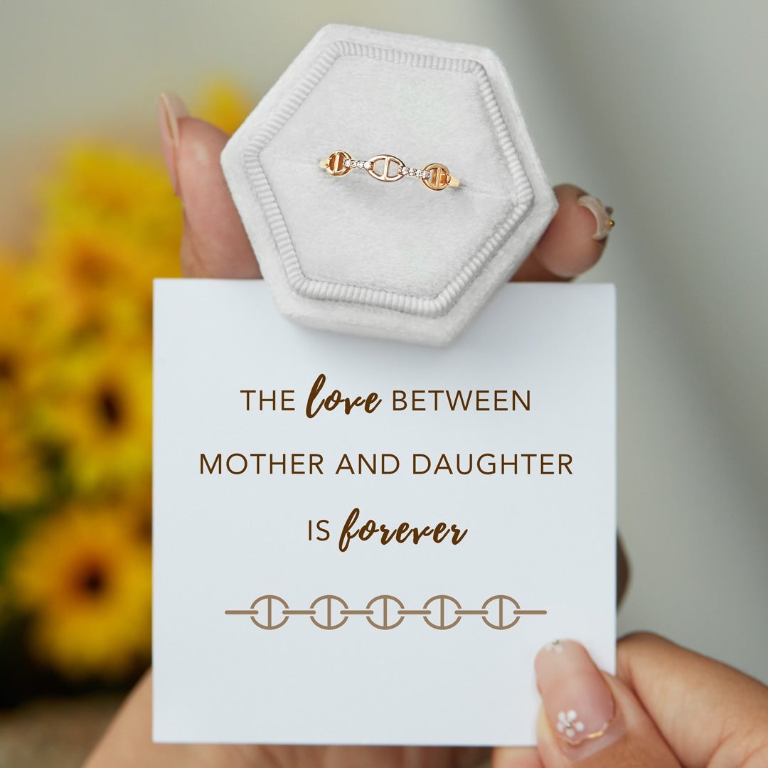 Mother & Daughter Chain Link Ring S925