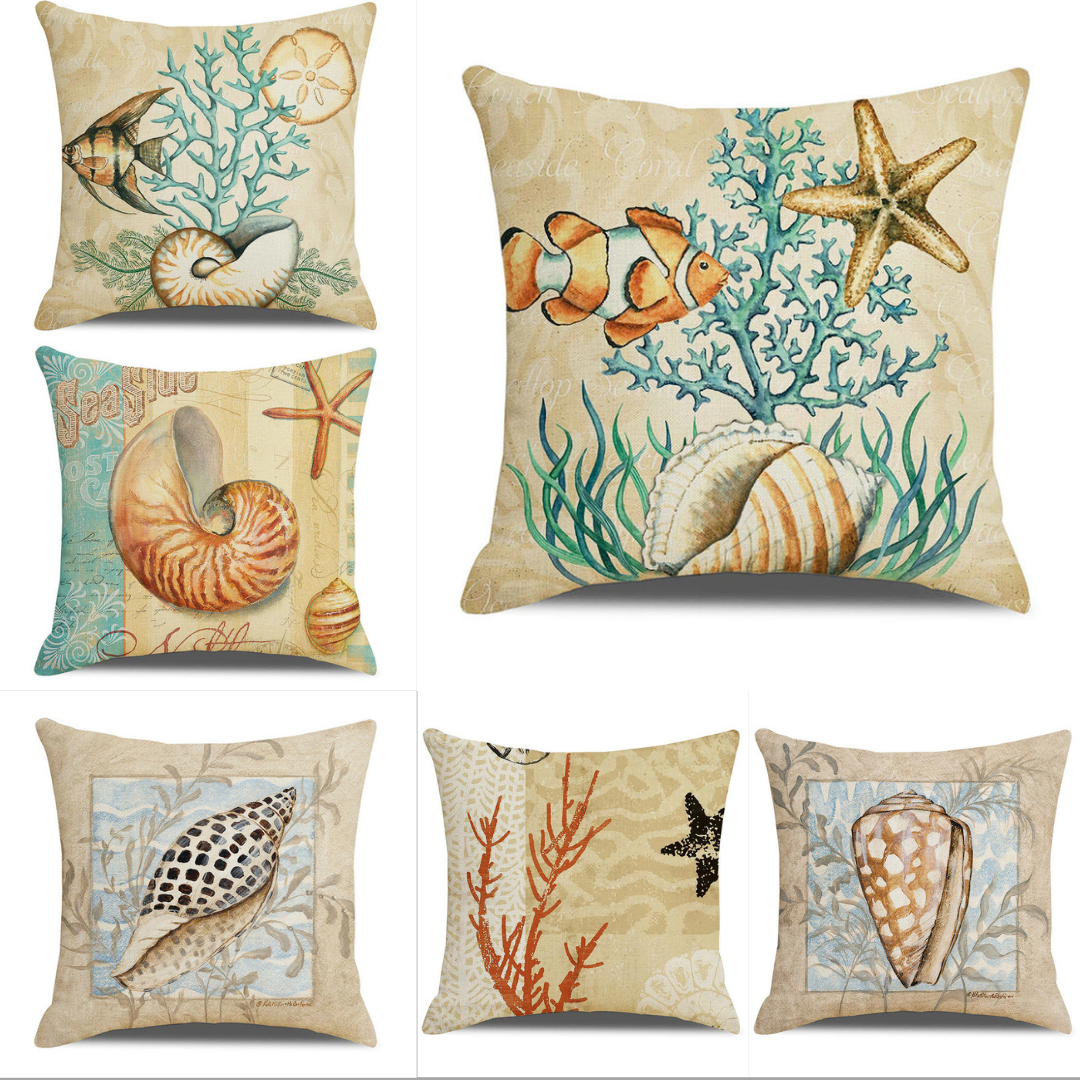 Coastal Decor Theme Cushion Cover