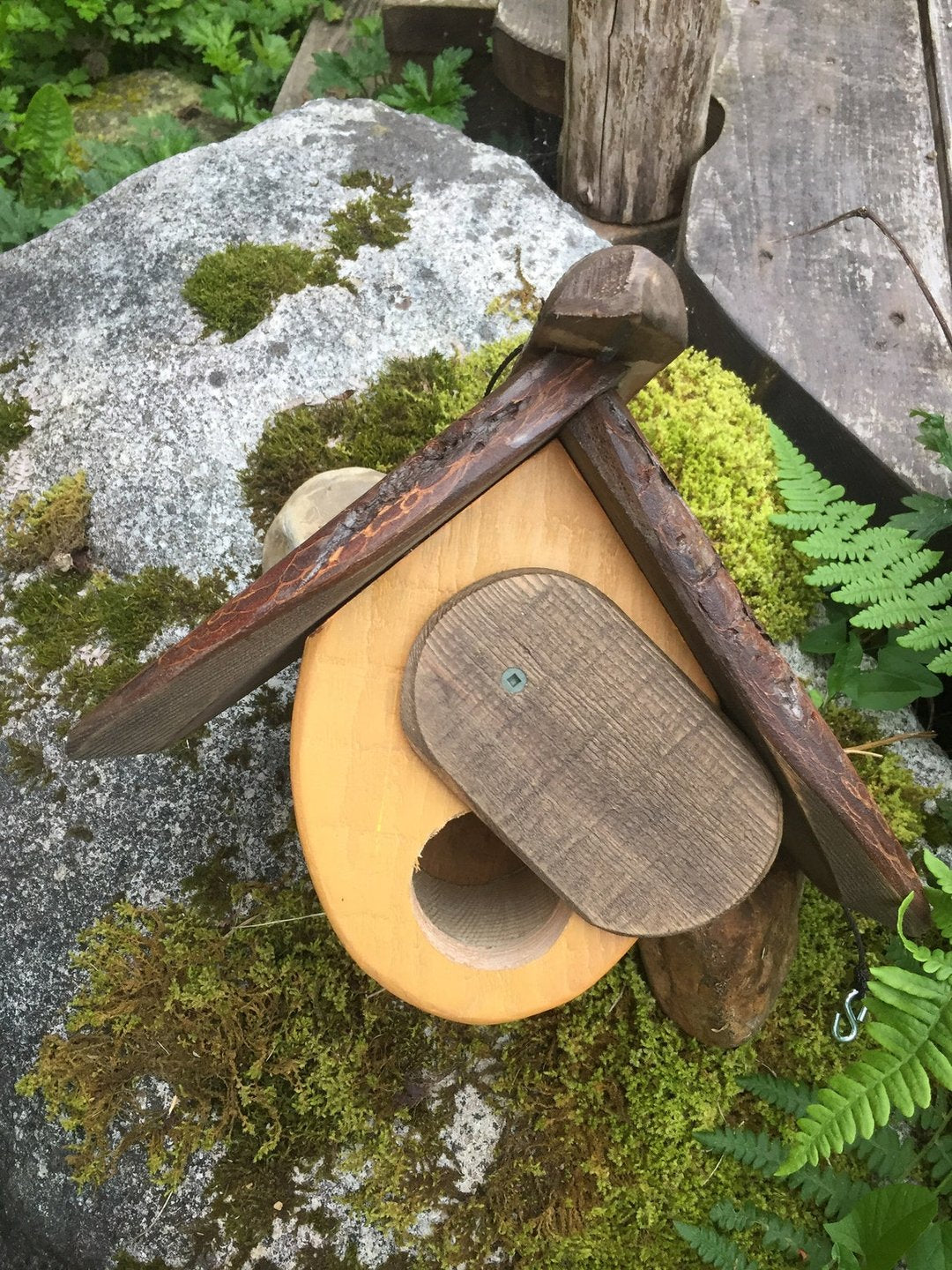 Hand Carved Wood Birdhouses