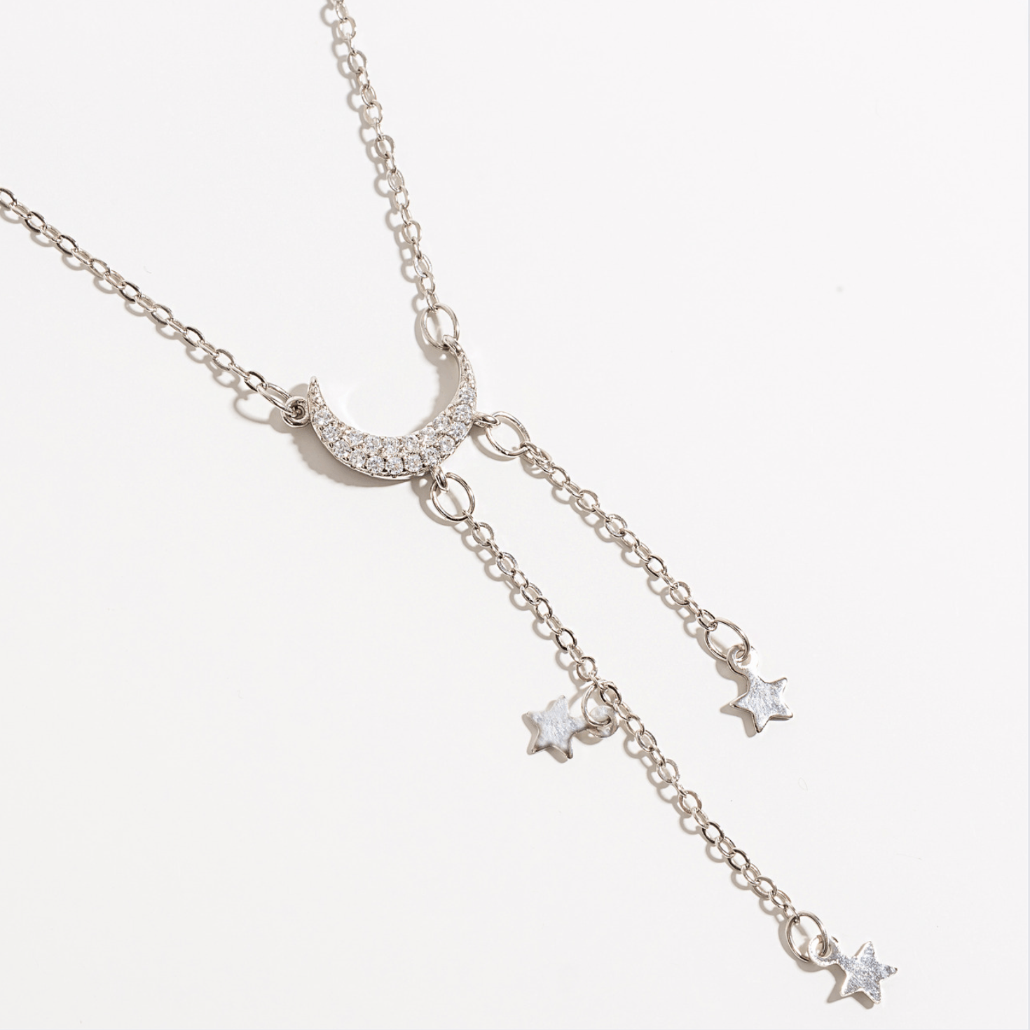 Moon & Star Sterling Silver Necklace