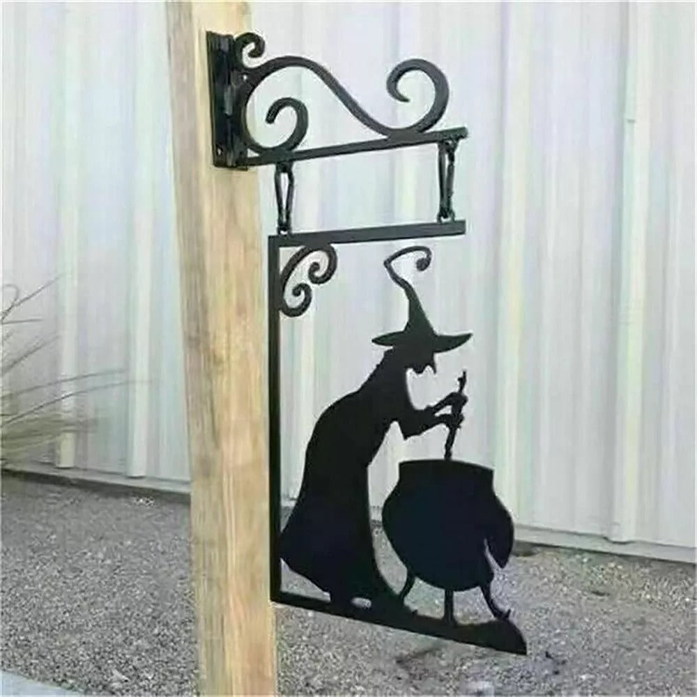 Halloween Witch Cauldron Silhouette Wall Decor