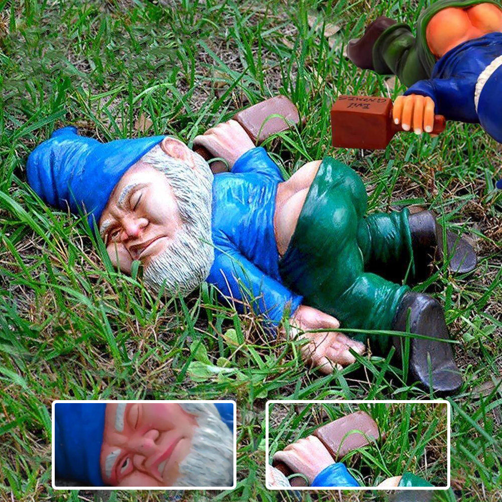 Funny Drunk Garden Gnome