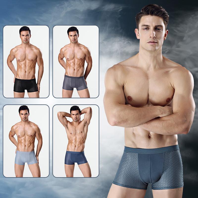 Men's honeycomb breathable ice silk underwear